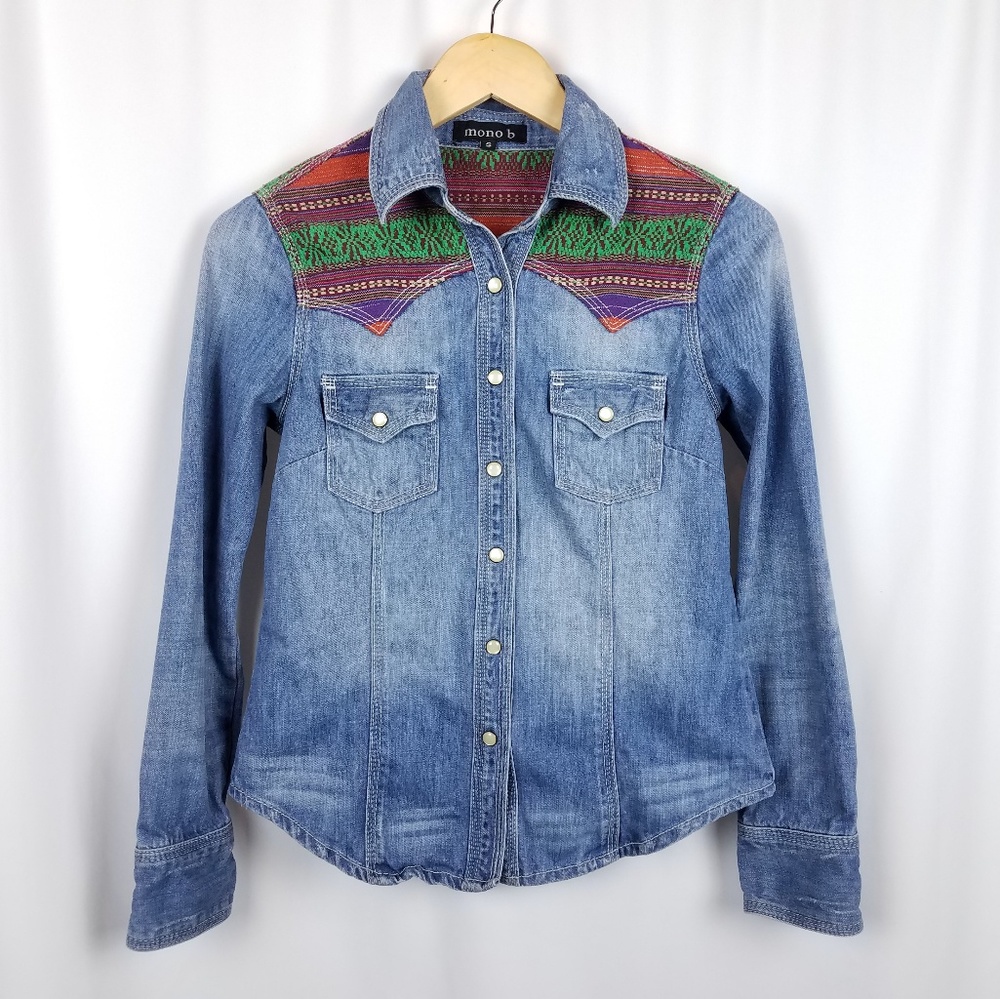 Embroidered Button Down S - image 1